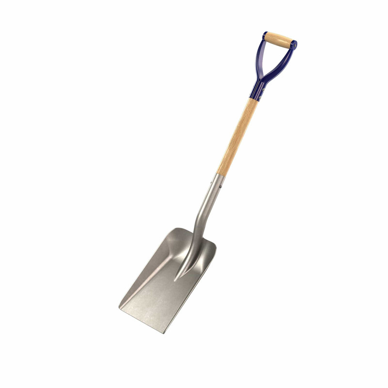 Scoop Shovel Heavy Gauge Aluminum 11" X 14" with 27" Wood Handle